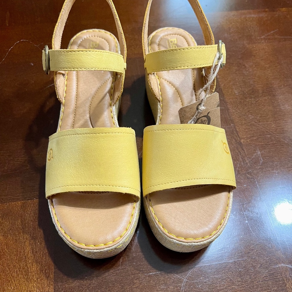 Børn Santos Platform Wedge Sandal (Women), Yellow, Size 10